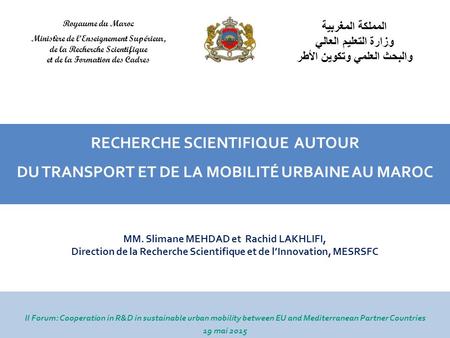 RECHERCHE SCIENTIFIQUE AUTOUR