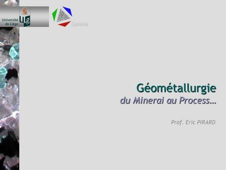 Géométallurgie du Minerai au Process…