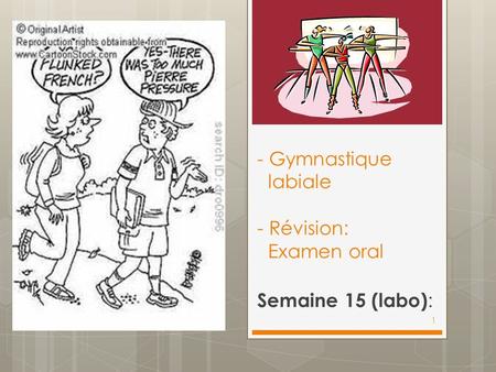 - Gymnastique labiale - Révision: Examen oral