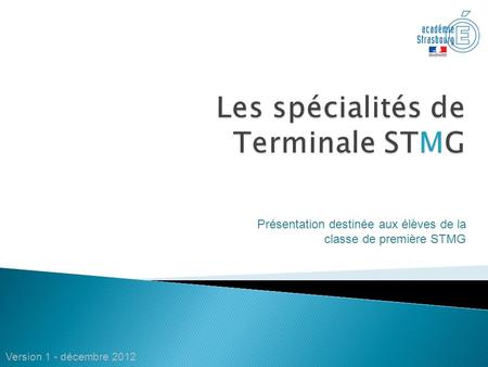 Les spécialités de Terminale STMG