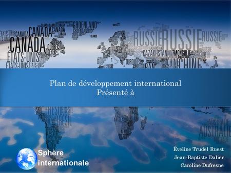 Plan de développement international