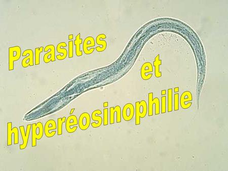 Parasites et hyperéosinophilie.