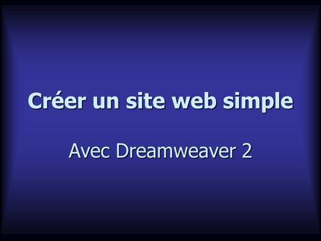 Créer un site web simple