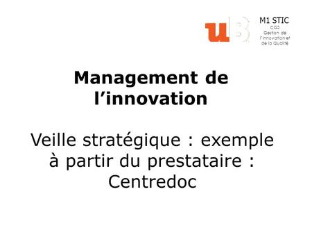 Management de l’innovation