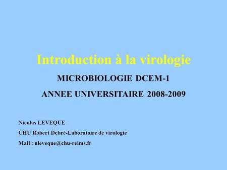 Introduction à la virologie