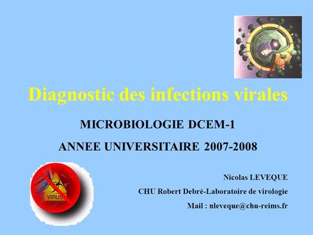 Diagnostic des infections virales