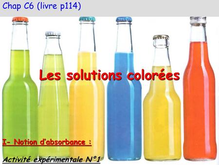 Les solutions colorées