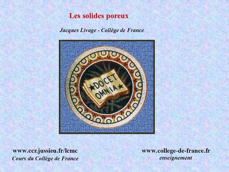 Cours du Collège de France
