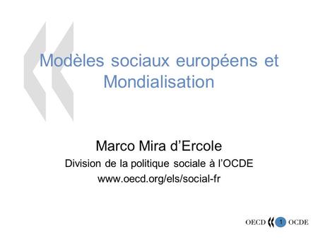 Modèles sociaux européens et Mondialisation