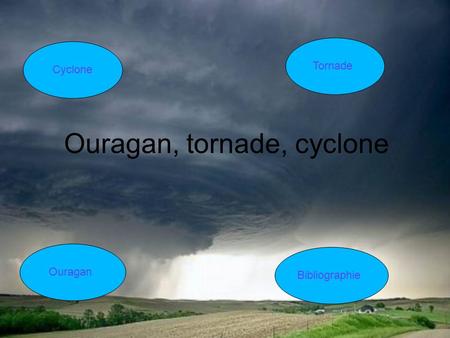 Ouragan, tornade, cyclone