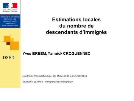 Estimations locales du nombre de descendants d’immigrés