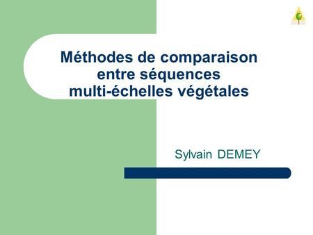Méthodes de comparaison entre séquences multi-échelles végétales