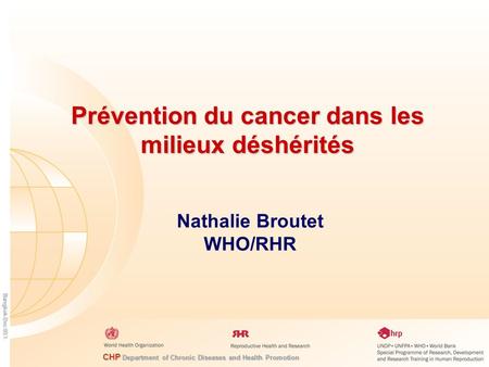 Prévention du cancer dans les milieux déshérités