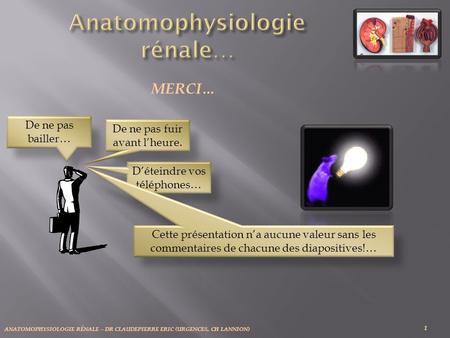 Anatomophysiologie rénale…