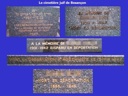 Le cimetière juif de Besançon