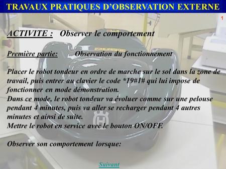 TRAVAUX PRATIQUES D’OBSERVATION EXTERNE