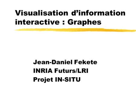 Visualisation d’information interactive : Graphes