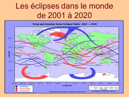 Les éclipses dans le monde de 2001 à 2020. ECLIPSE DU 22 SEPTEMBRE EN GUYANE.