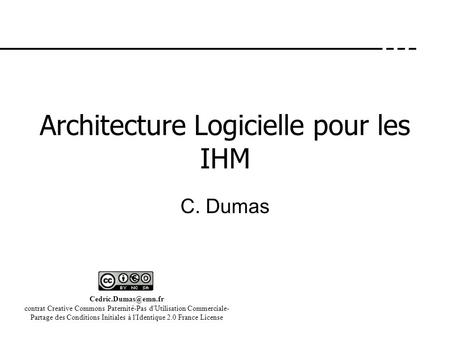 Architecture Logicielle pour les IHM