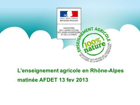 L’enseignement agricole en Rhône-Alpes