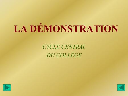CYCLE CENTRAL DU COLLÈGE