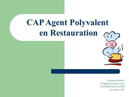 CAP Agent Polyvalent en Restauration