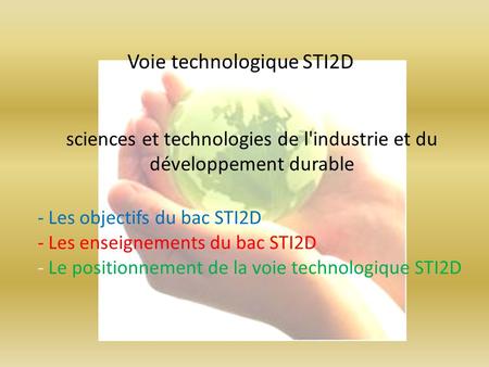 Voie technologique STI2D