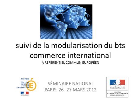 SÉMINAIRE NATIONAL PARIS MARS 2012