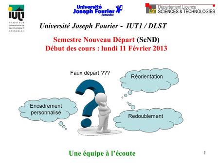 Université Joseph Fourier - IUT1 / DLST