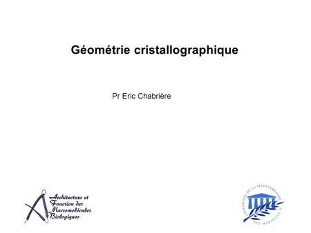 Géométrie cristallographique