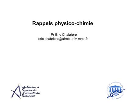 Rappels physico-chimie