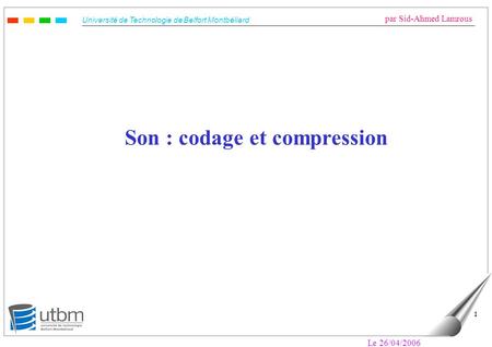 Son : codage et compression