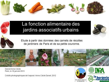 La fonction alimentaire des jardins associatifs urbains