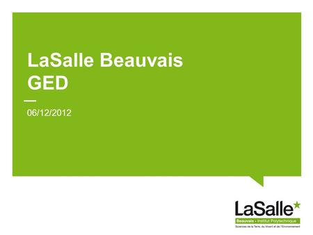 LaSalle Beauvais GED 06/12/2012.