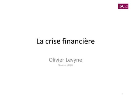 Olivier Levyne Novembre 2008