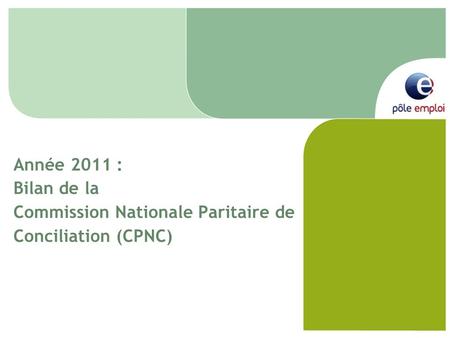 Année 2011 : Bilan de la Commission Nationale Paritaire de Conciliation (CPNC)