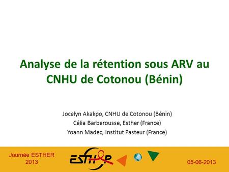 Analyse de la rétention sous ARV au CNHU de Cotonou (Bénin)