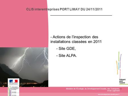 CLIS interentreprises PORT LIMAY DU 24/11/2011
