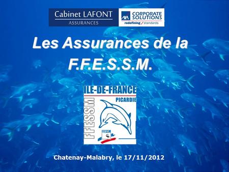 Les Assurances de la F.F.E.S.S.M. Chatenay-Malabry, le 17/11/2012.