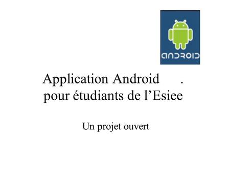 Application Android . pour étudiants de l’Esiee