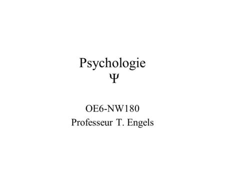 OE6-NW180 Professeur T. Engels