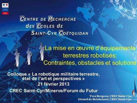 CREC Saint-Cyr/Minerve/Forum du Futur