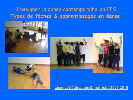 Enseigner la danse contemporaine en EPS