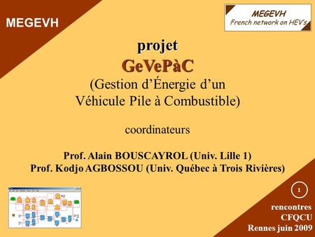 GeVePàC projet (Gestion d’Énergie d’un Véhicule Pile à Combustible)