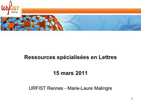 Ressources spécialisées en Lettres