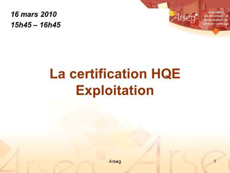 La certification HQE Exploitation