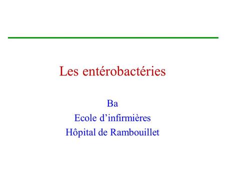 Ba Ecole d’infirmières Hôpital de Rambouillet