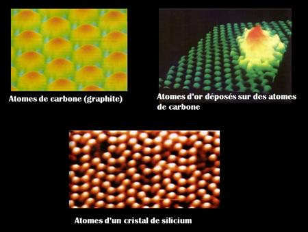 Atomes d’or déposés sur des atomes de carbone
