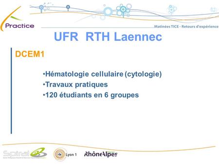 UFR RTH Laennec DCEM1 Hématologie cellulaire (cytologie)