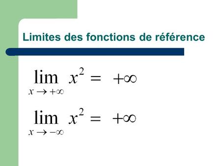 Limites des fonctions de référence